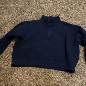 Lands' End Women’s Sweatshirt Navy XL
